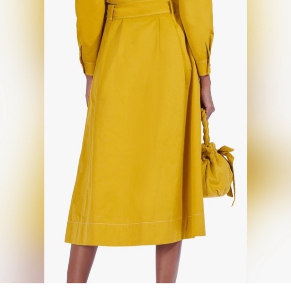 Staud snoop skirt belted in gold S - Picture 3 of 9